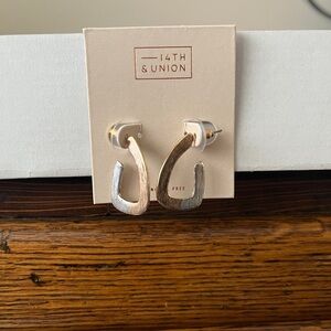 Nordstrom 14th & Union Gold and Silver Hoop Earrings